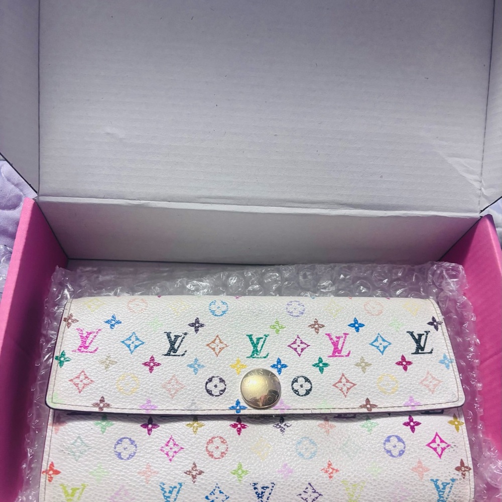 Louis Vuitton White Murikami Monogram Wallet